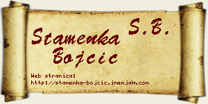 Stamenka Bojčić vizit kartica
